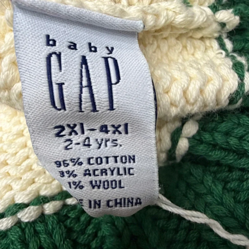 Vintage Baby Gap Knitted Hat Baby 2-4yrs‎ Choo Choo Train Pompom Outdoors Winter